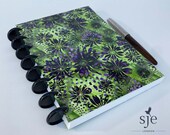 A5 Discbound Notebook, Journal, Sketchbook | Your Choice of Paper | 30mm Ø Black Plastic Discs | Thick Covered Card Cover