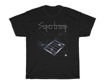 SUPERTRAMP CRIME OF THE CENTURY 1974 BLACK T SHIRT PROGRESSIVE ROCK