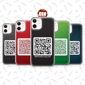 Código QR para URL, texto personalizado, V-card, número de teléfono, SMS, información de Wi-Fi - Funda de teléfono para Huawei iPhone OnePlus Pixel Samsung Xiaomi y otros