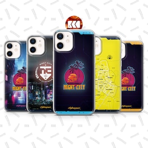 Night City-logo - Cyber Punk 2077-ontwerp met videogamethema • Telefoonhoes voor Huawei iPhone OnePlus Pixel, Samsung Xiaomi en anderen