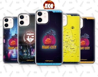 Cyberpunk 2077 Night City Phone Case: TPU Gel Rubber