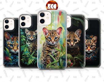 Margay Wild Cat Phone Case Asus, Huawei, Honor, Soft TPU Gel, Crystal Clear Cover, Durable Protection, Precision Cut Ports