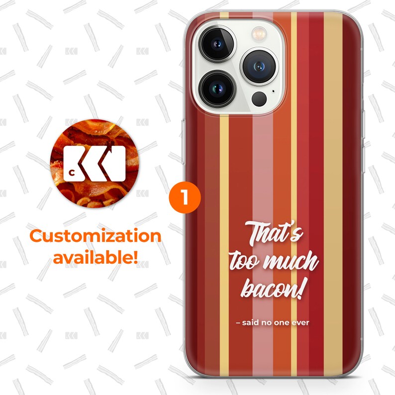 Bacon Phone Case: Slim Fit Soft TPU Gel (Fits Multiple Models) 1