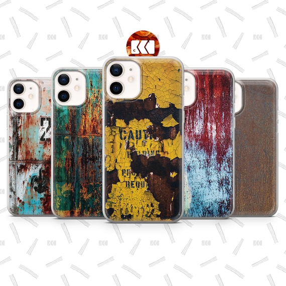 Rustic Metal Phone Case, Soft TPU Gel, Dust Proof Buttons, Matte Finish, Easy Install, Vintage Rust Patina Cover