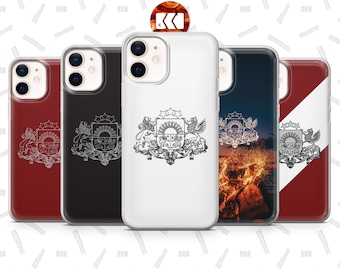Elegant Latvia Coat Phone Case, Latvian Flag Design, Soft TPU Gel, Durable Rubber Cover, Precision Cut, Matte Finish Protector