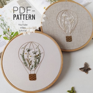 PDFパターン/刺繍パターン/詳細な説明/花のパターン/植物コレクション/デジタルダウンロード/花の装飾/ハーブ