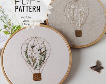 PDF Pattern/Embroidery Pattern/Detail instruction/Flower pattern/Botanical Collection/Digital Download/Flower ornament/Herbs