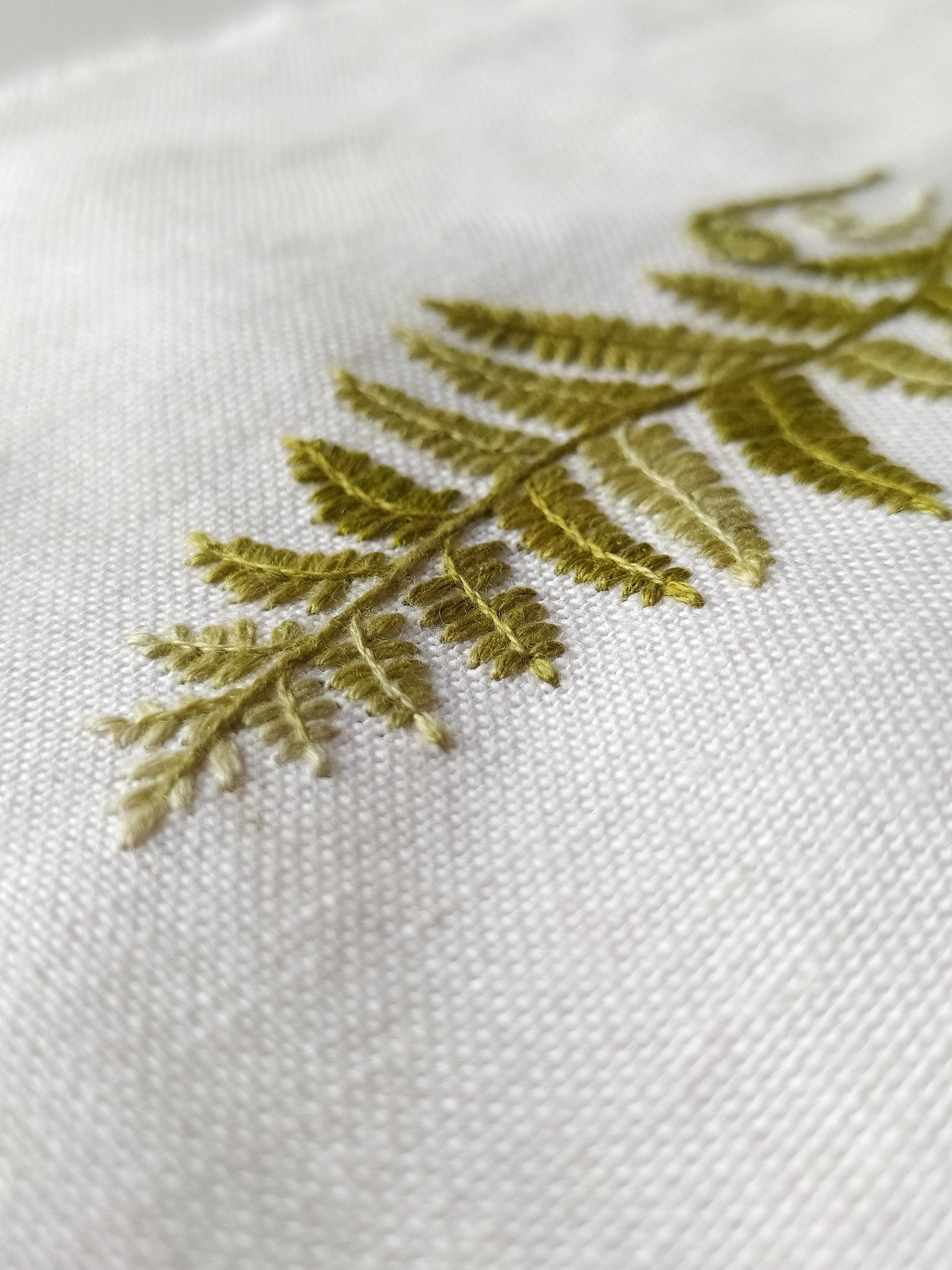 Fern Hand Embroidery Pattern: Beginner Botanical Design (PDF Download ...