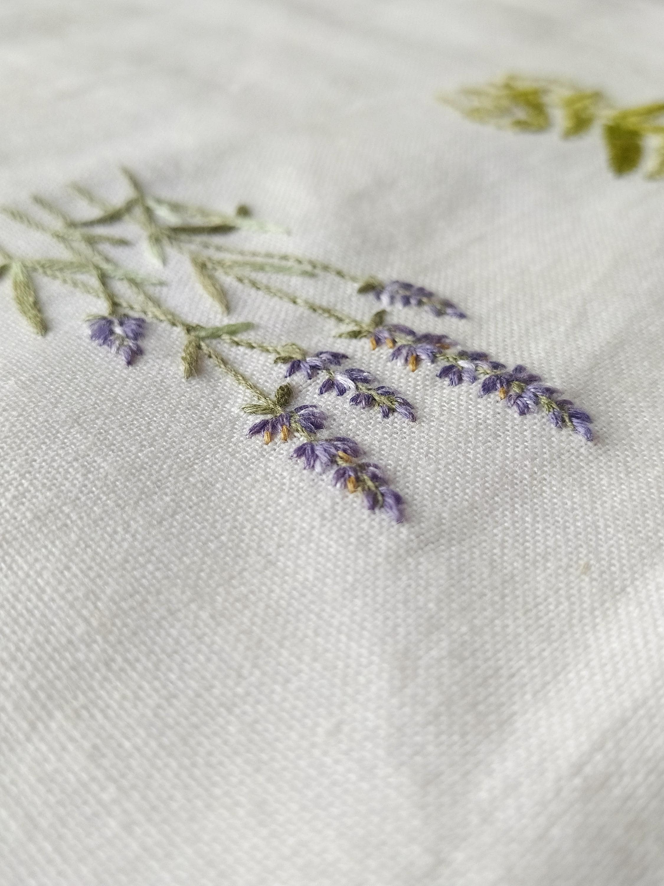 Lavender Hand Embroidery Pattern: Beginner Wildflower Design (PDF ...