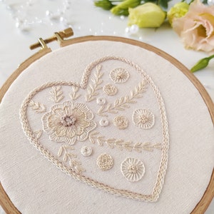 Tender Heart embroidery pattern, PDF embroidery design