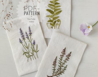 加工4枚クリップ30 刺繍 ラベンダー パープル ホワイト クロスステッチフレーム＜ラベンダー畑より＞ | リバティ 生地、編み物