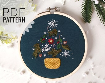 Patron PDF/Motif de broderie/Instructions détaillées/Patron de Noël/Collection Noël/Téléchargement numérique/Ornement de Noël.