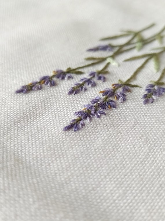 ボタニカルトリオ刺繍パターン PDF + ビデオ – ラベンダーヘザーシダの
