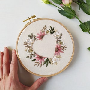 PDF Pattern/Embroidery Pattern/Detail instruction/Flower pattern/Botanical Collection/Digital Download/Flower ornament/Mother's Day/Heart image 6