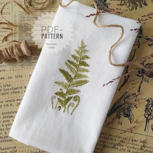 Handbroderimönster för ormbunkar: Botanisk design för nybörjare (PDF-nedladdning + videohandledning)