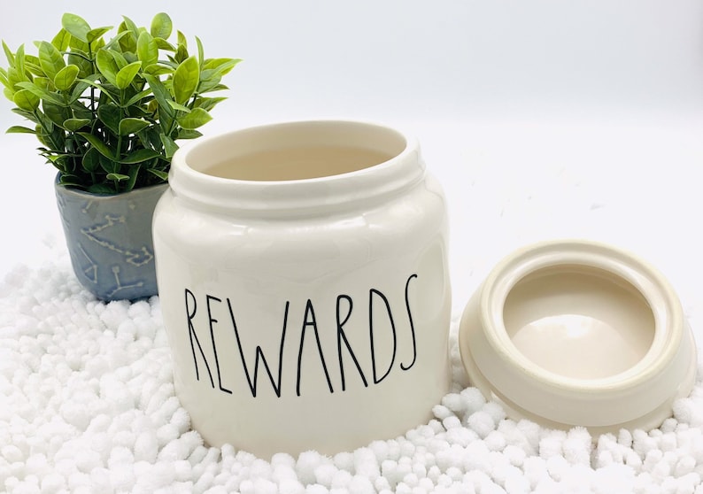 Rae Dunn cookie jar Rae Dunn canister Snack Canister. ceramic rewards Rewards Food Container for Cookies or Dog Biscuits
