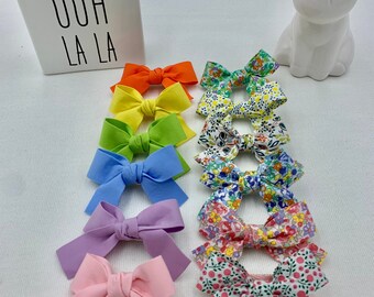 Hair Bow, Hair Clip, Hair Accessories, Set Hair Bows, Metal Chain Hair Bow, Hair Bow for Adults, Kids, Fabric Hair Bow, Gift for Her