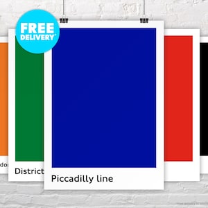 PICCATILLY LINE / Posterdruck / London Underground Tube Line / Minimalist / Pantone Style / Tube / U-Bahn / Transit / Umzug