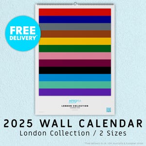 2025 London Kollektion / Wandkalender / Tube / Untergrund / Transport / Subway / Karte / monatlich / 12 Monate / A3 / A4 / Letter / Ledger