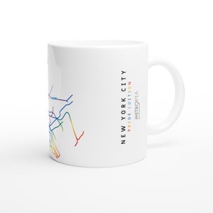 NEW YORK CITY / Pride Edition / Mugs / 2 Sizes / Minimalist map illustration inspired by New York's subway metro transport system image 8