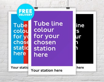 CUSTOM TUBE STATION / Choose Your Station / Personalised to you / London Underground / Metro / Transit / Gift / New Home / Moving House