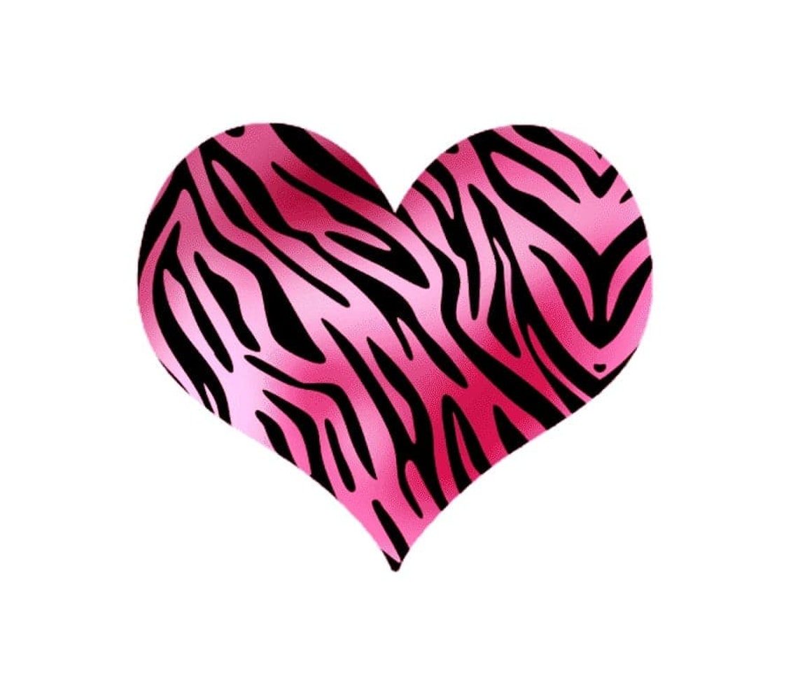 Animal print Heart Set of 5 PDF Patterns Crochet chart Cross Etsy