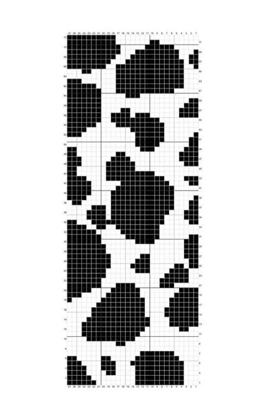 COW Print PDF Pattern Mosaic crochet chart Animal cross | Etsy Österreich