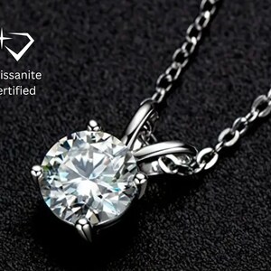 Sale! Stunning Moissanite Necklace - Color D VVS1