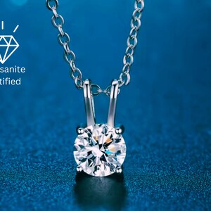 Affordable Luxury: 1ct Moissanite Necklace - Elegant Jewelry Gift for Her