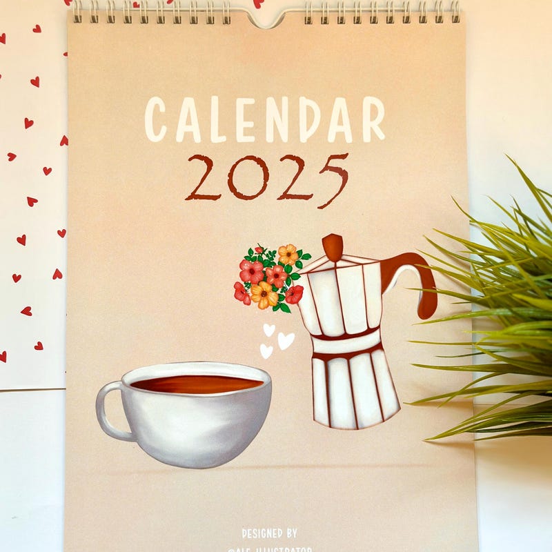 Pretty Calendar for Wall 2025 Etsy Canada