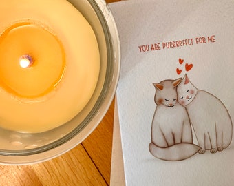 You are purrrrfect for me. Card for Him, Her, Husband, Wife, Partner, Fiancé, Fiancée, Boyfriend, Girlfriend, Gay, Unisex