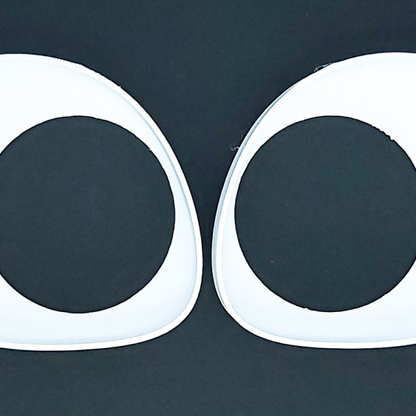 White Fursuit Eyes 3D Printed Furry Toony Eye Blanks for Fursuits and Costume