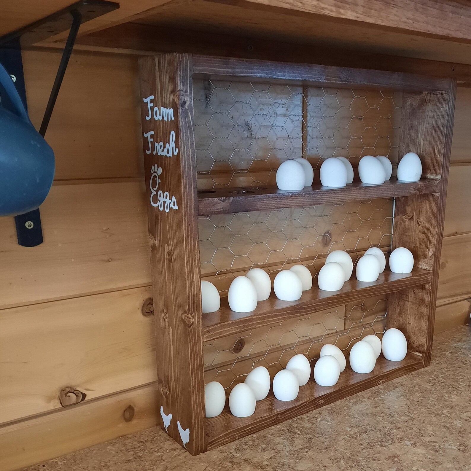 30 Countertop Egg Holder Egg Skelter Farm Fresh Egg Shelf Etsy