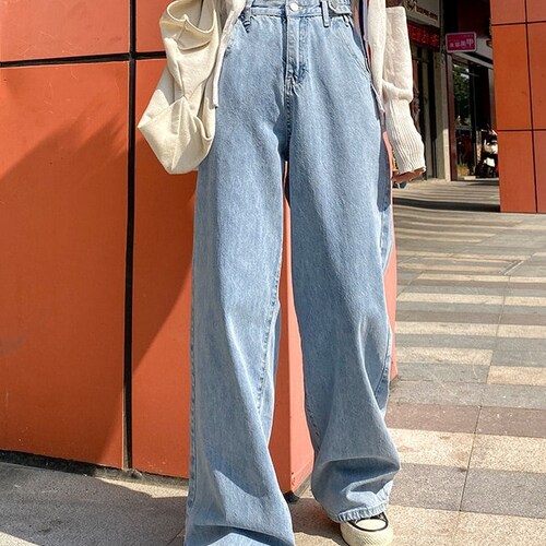 Baggy Jeans Blue Wide Leg Jeans / Vintage High Waisted Jeans | Etsy