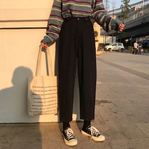 Straight Jeans High Waist Jeans / Solid 
