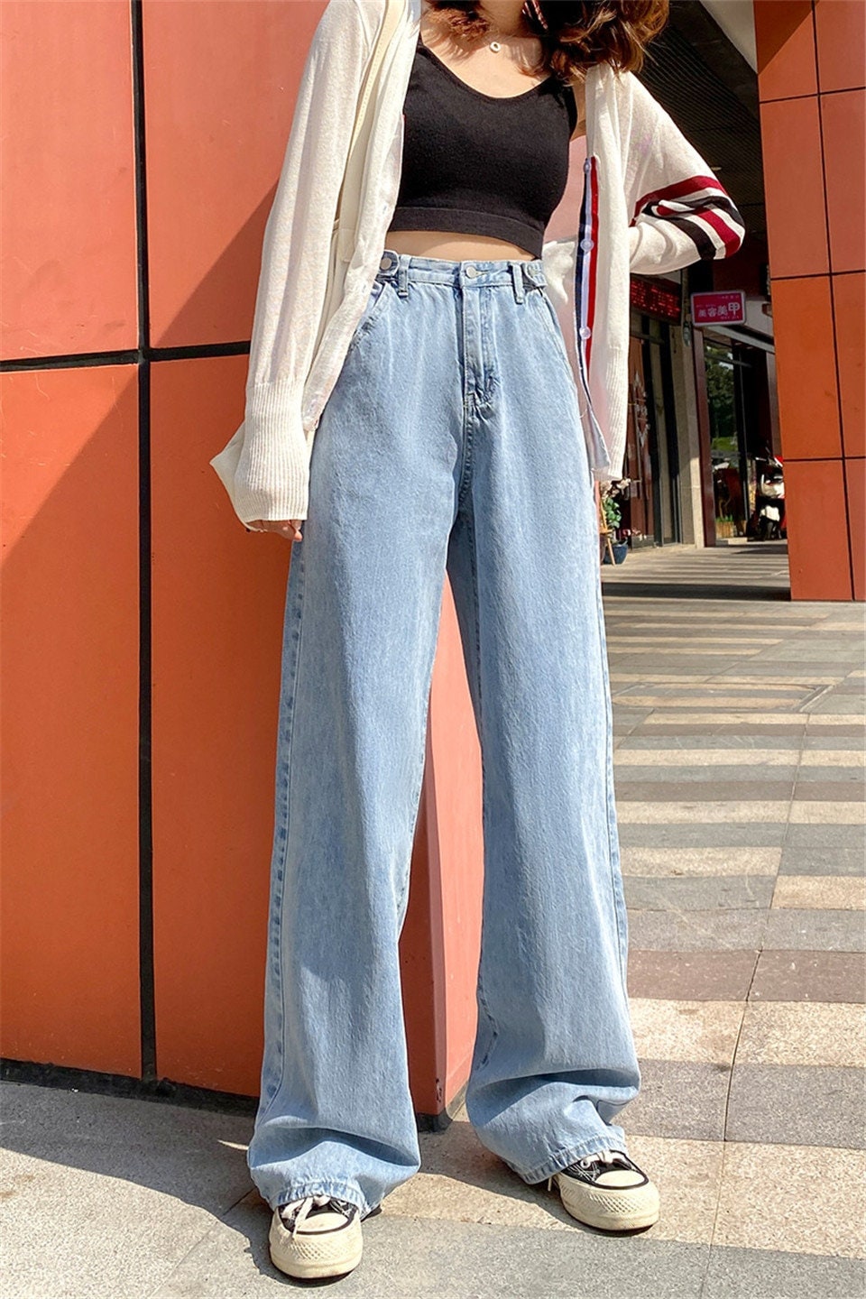 Baggy Jeans Wide Leg Jeans / High 