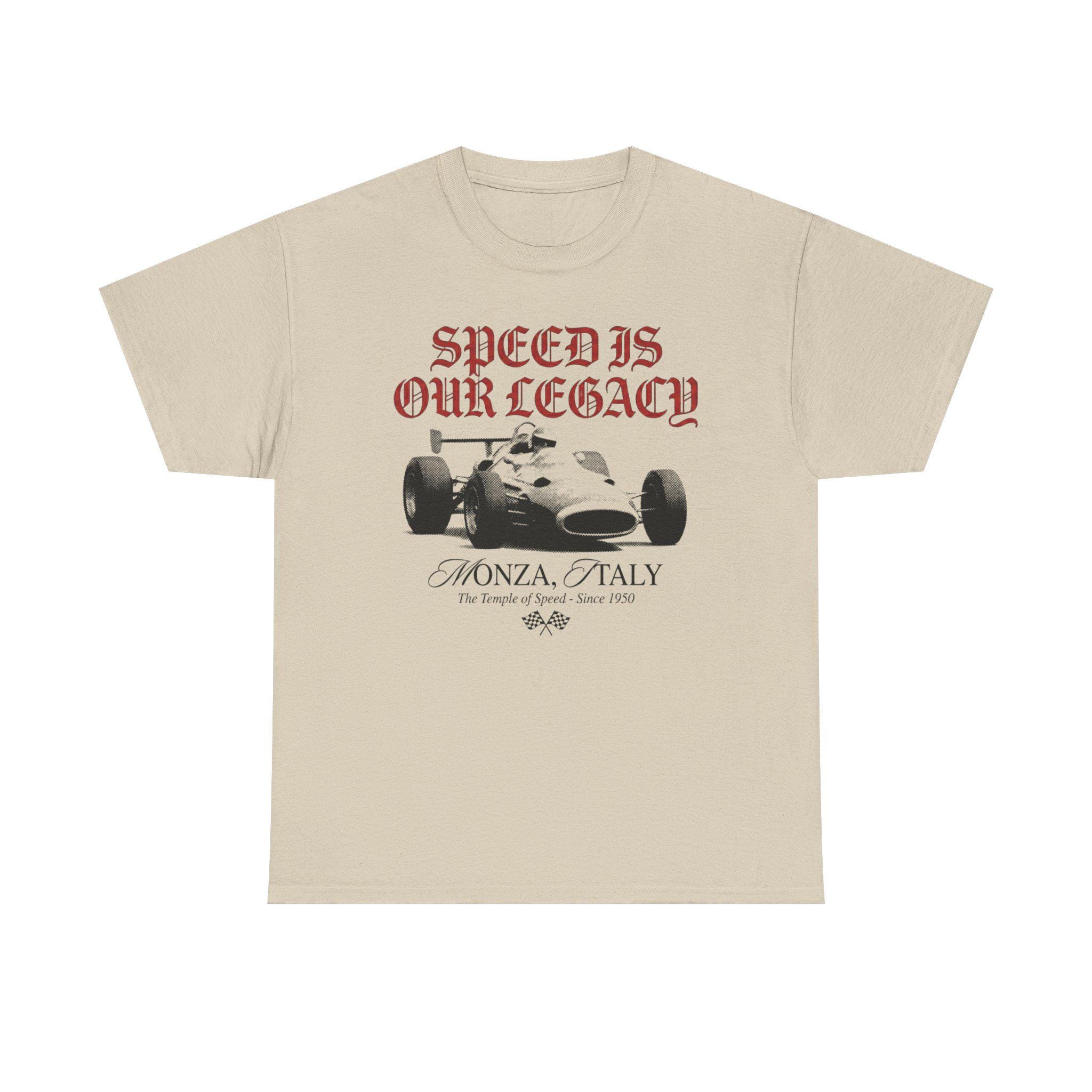 Our Legacy, Speed Is Our Legacy vintage Monza Formula 1 T-Shirt | Retro Racing Tee