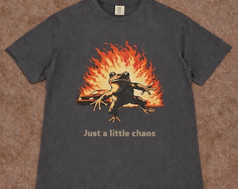 Chaoskikker T-shirt | T-shirt Burning Car | Sarcastische memekleding