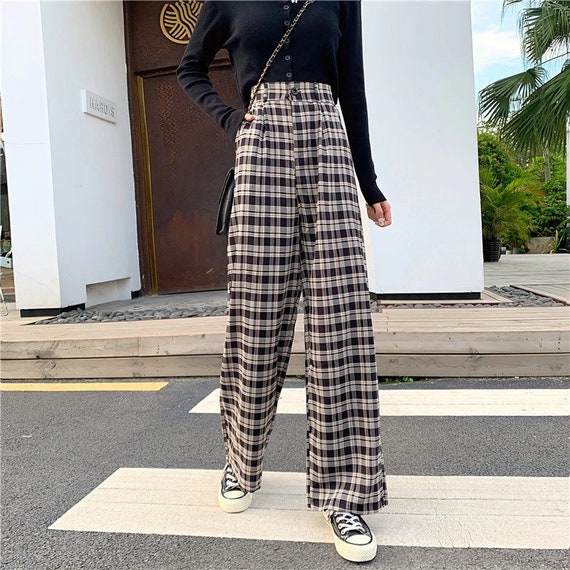 Plaid Pants Baggy Pants / Wide Leg 
