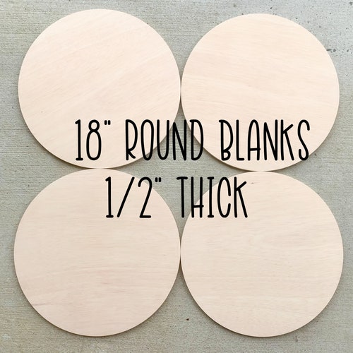 18 Round Wood Blank Round Wooden Blank Door Hanger Etsy