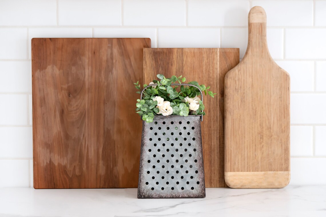 Cheese Grater Decor Cheese Grater Centerpiece Rustic Kitchen Etsy