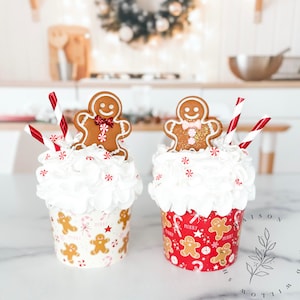 Faux Gingerbread Cupcake, Fake Gingerbread Cupcake, Faux Whip Gingerbread Cupcake, Faux Christmas Dessert, Fake Christmas Dessert, Christmas
