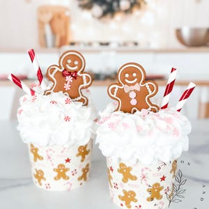 Faux Gingerbread Cupcake, Fake Gingerbread Cupcake, Faux Whip Gingerbread Cupcake, Faux Christmas Dessert, Fake Christmas Dessert, Christmas