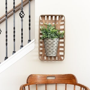 Farmhouse Wall Decor, Rustic Wall Decor, Tobacco Basket Wall Decor, Tobacco Basket, Country Wall Decor, Galvanized Wall Decor, Galvanized