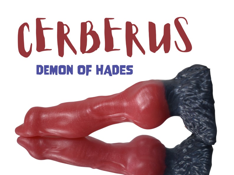 Fantasy Dildo with Knot - Cerberus - Split Color - Silicone Monster Sex Toy 
