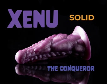 Dildo Solid Color Xenu Alien Monster Extreme Knotted or Butt Plug Fantasy Custom Sex Toy
