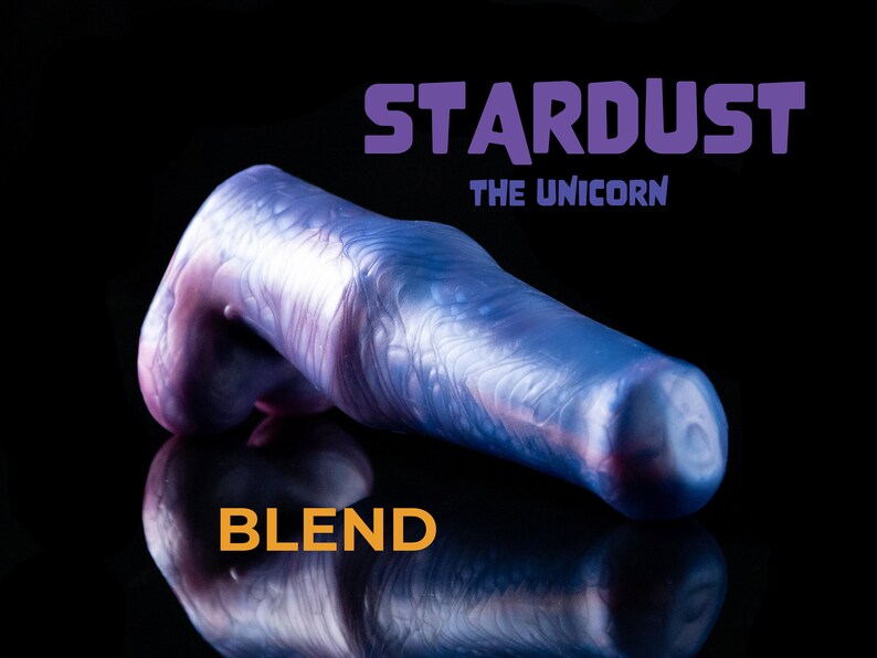 Fantasy Unicorn Creature Dildo - Silicone Knot Dildo - Stardust Blend Color 