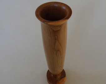 Hand Turned Wooden Vase Shaped Decorative Ornament