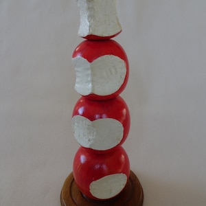 Hand Turned Painted Wooden Apples