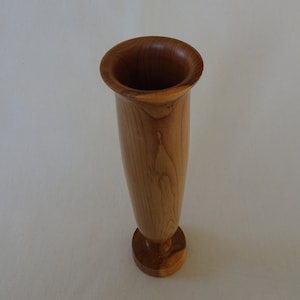 Hand Turned Wooden Vase Shaped Decorative Ornament